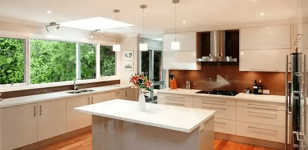 Kitchen cabinet refacing and remodel results in a modern kitchen in Kansas City, KS